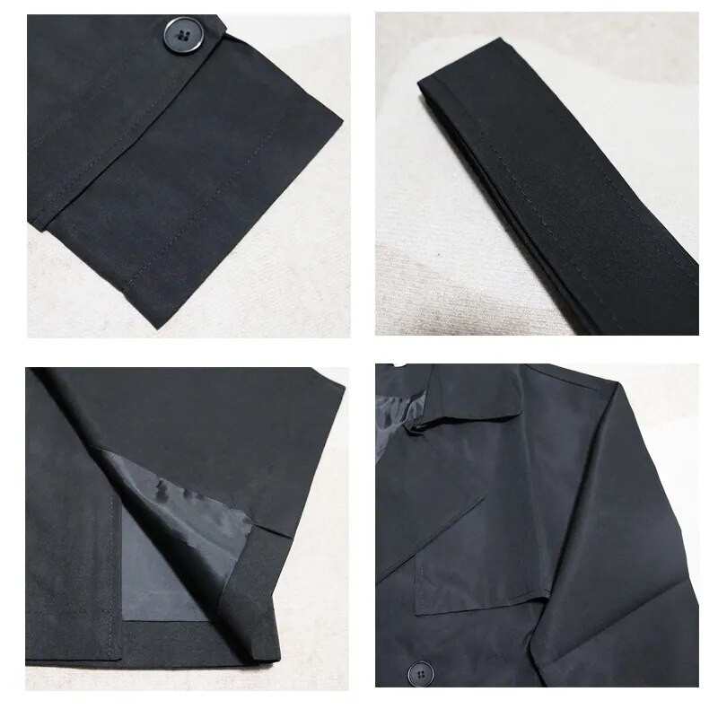 Korea stiilis kevadmantel Meeste tänavariided Tuulejook Treenchmantel Meeste Soliidne Business Casual lahtine pikk mantel