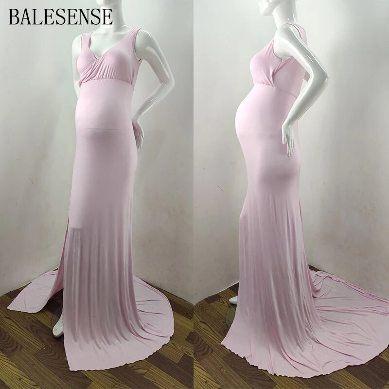 Grūtnieču Maxi kleitas fotosesijai Sexy V kakla bez piedurknēm, garas grūtniecības fotografēšanas kleitas grūtniecēm, zīdaiņiem