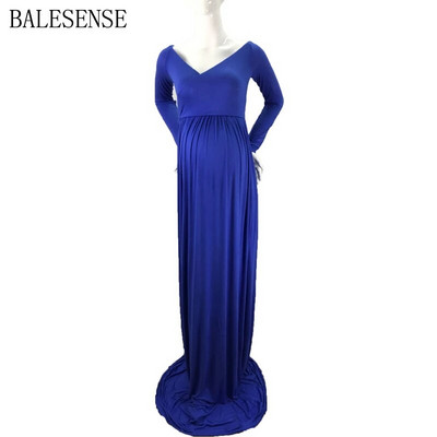 Rasedate õlgadeta kleit beebiõhtul fotorekvisiitide kleit rasedatele naiste pikkade varrukatega maxi raseduskleit fotosessiooniks