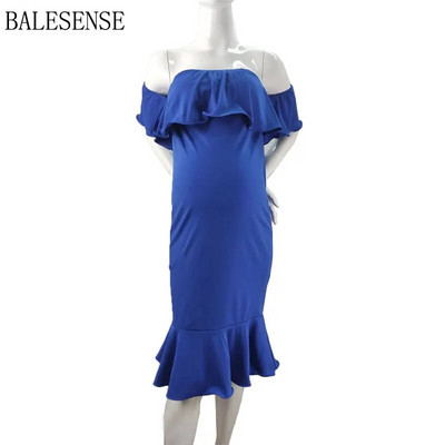 Rasedate õlgadeta kleit beebiõhtul fotorekvisiitide kleit rasedatele naiste pikkade varrukatega maxi raseduskleit fotosessiooniks