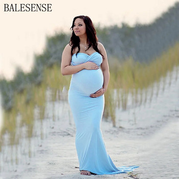 Летни елегантни рокли за бременни за фотосесия Рокля за бременни жени Рокля без рамене Рокля за бременни Фотография Рокля за бебешко парти