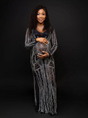 Rasedate fotosessioonikleit Seksikas kuum puurimine Deep V kaelusega pikkade varrukatega pikk peokleit fotograafia beebi dušš Rasedusriided