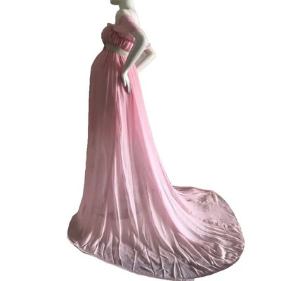 Rasedate kleidid fotosessiooniks Seksikas õlgadeta rasedatele pikk seljakleit Šifoonist maxi kleit rasedusfotograafia kleit