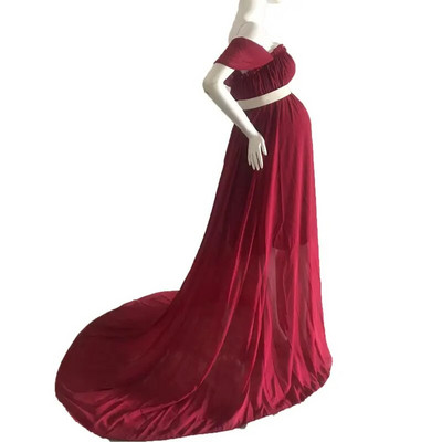 Rasedate kleidid fotosessiooniks Seksikas õlgadeta rasedatele pikk seljakleit Šifoonist maxi kleit rasedusfotograafia kleit