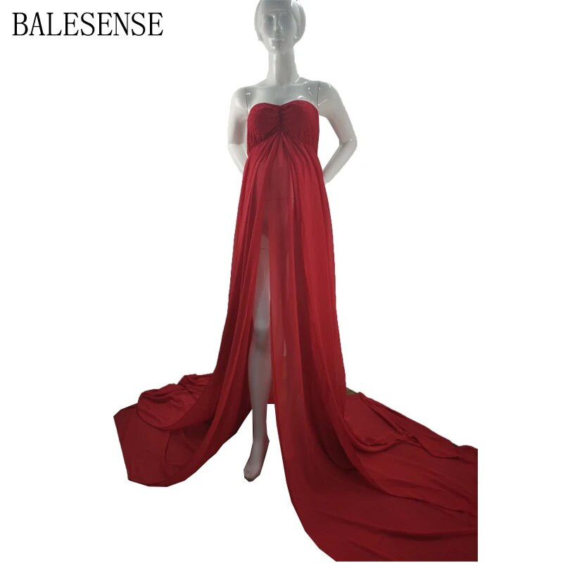 Rasedate fotograafia kleidid õlgadeta, pikk šifoonist kleit, eest poolitatud pulmakleit, beebidušš, rasedus, maxi fotosessioonikleit