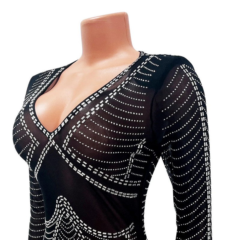 V formos iškirptė pilnomis rankovėmis nėščiosioms krištolo fotografijai skirta suknelė, elastinga liesa tinklinė suknelė nėščiai moteriai ilga suknelė fotosesijai