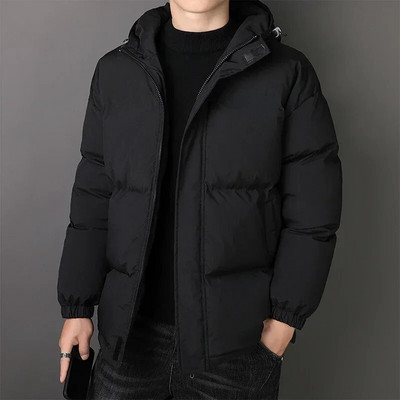 Jesen Zima Muška jakna Topla deblja jakna otporna na vjetar Modna jakna s kapuljačom Vodootporna pufer Jakne s podstavljenim pamukom Prevelike