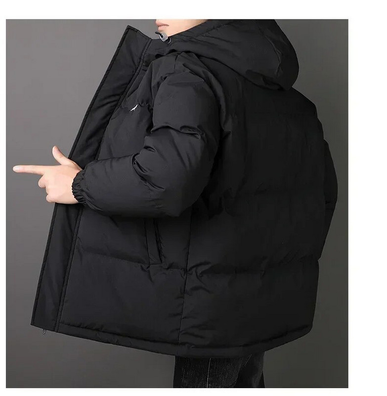 Jesen Zima Muška jakna Topla deblja jakna otporna na vjetar Modna jakna s kapuljačom Vodootporna pufer Jakne s podstavljenim pamukom Prevelike