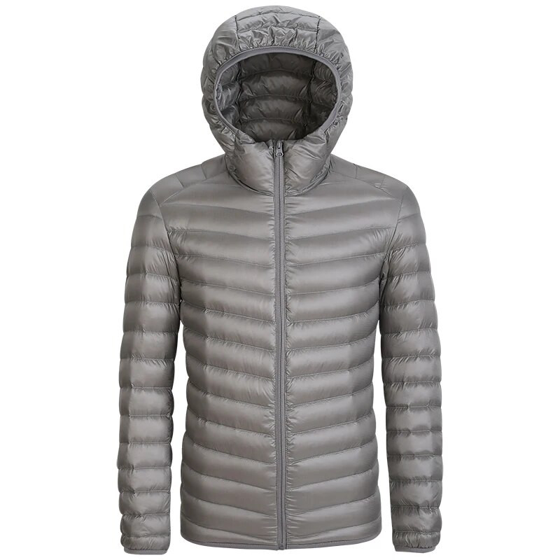 2022. gada ziemas īpaši viegls vīriešu, 90% balta pīļu dūnu jaka Ziemas pīļu dūnu mētelis, ūdensizturīgs dūnu parkas virsdrēbes MA175