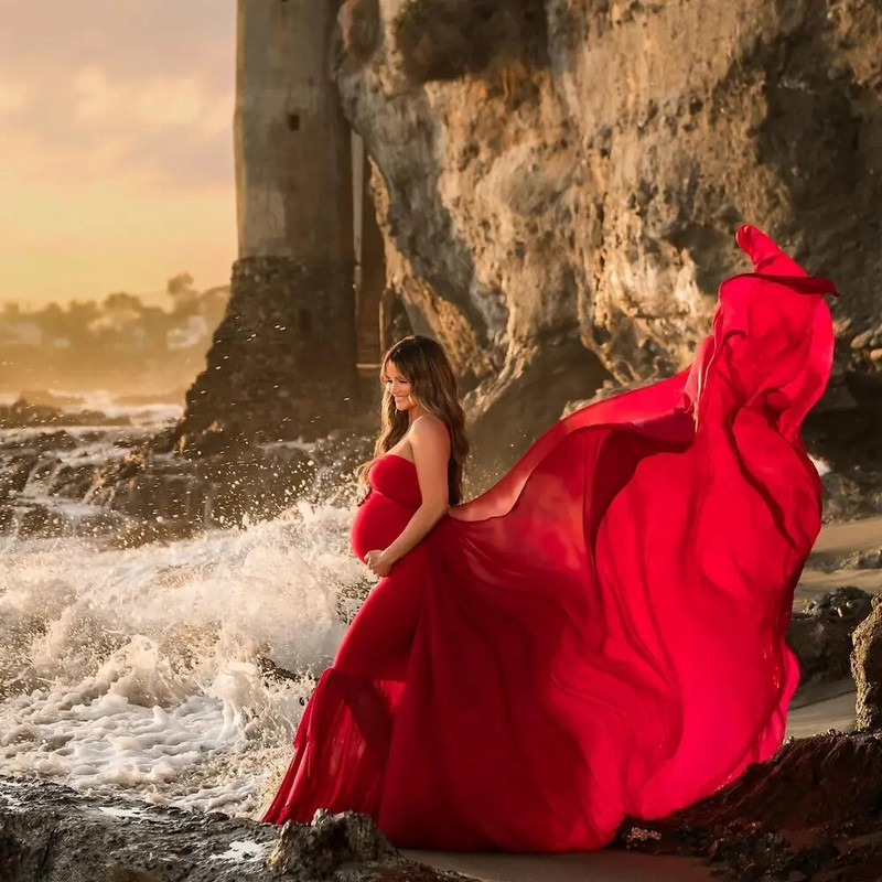 Pikk neem rasedate fotograafia kleit Sweet Heart Jersey sttchy raseduse fotosessiooni kleit liibuv beebi dušikleit