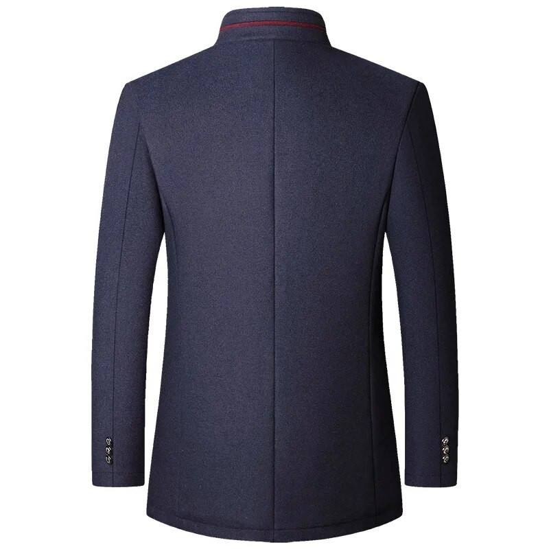 Ανδρικές μάλλινες καμπαρντίνες Cashmere Blazers Jackets Stand-up Collar Business Casual Suits Παλτό Ανδρικά χειμωνιάτικα μπουφάν και παλτό 4