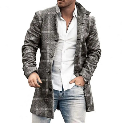 Vienkāršs Trench Coat Apkakle Slim Temperament Silts Kabatas Trenčs