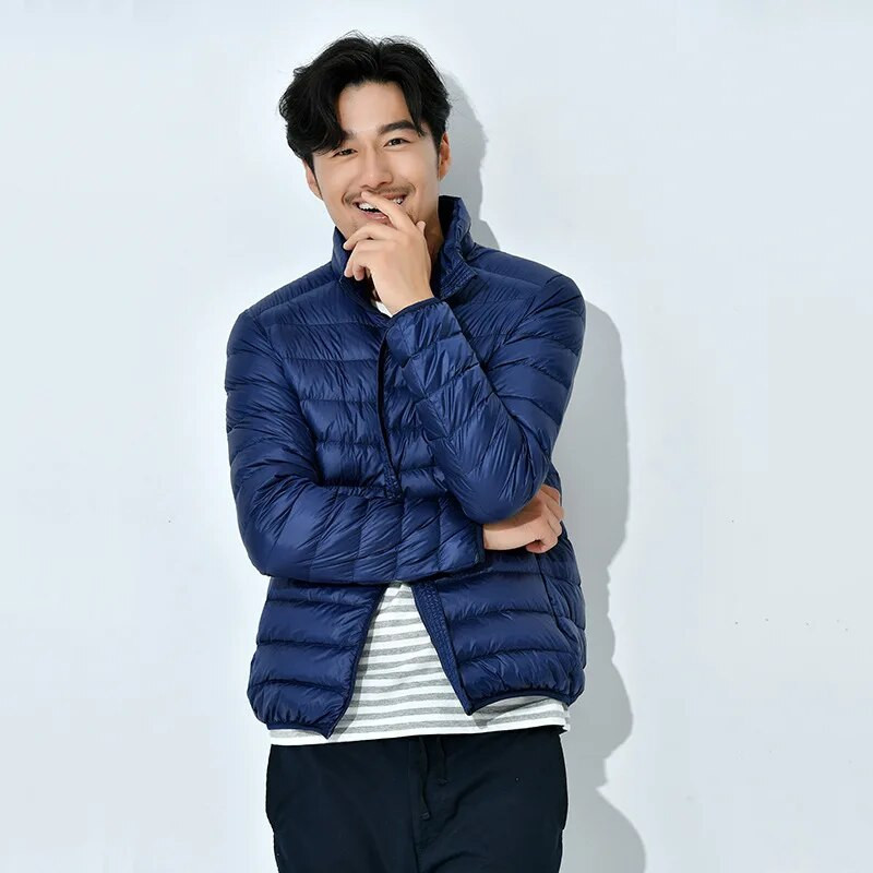 2023 m. naujiena vyriška itin lengva supakuojama pūkuota striukė (standartinė ir didelė bei aukšta) didelio dydžio 9XL 10XL 11XL