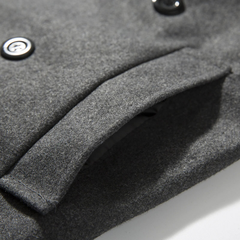 Διπλό παλτό καμπαρντίνα Ανδρικό αντιανεμικό μπουφάν Μακρύ ανδρικό μπουφάν Φθινοπωρινό Χειμερινό πανωφόρι μαντό homme пальто мужское