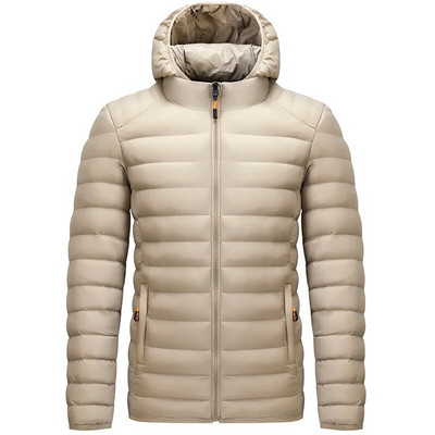 ανδρικό Parka με κουκούλα Ανδρικό μπουφάν Χειμερινό Νέο πουπουλένιο μπουφάν Ζεστό μπουφάν ανδρικό επαγγελματικό παλτό ελεύθερου χρόνου Μονόχρωμο ανδρικό παλτό L-4XL 6258