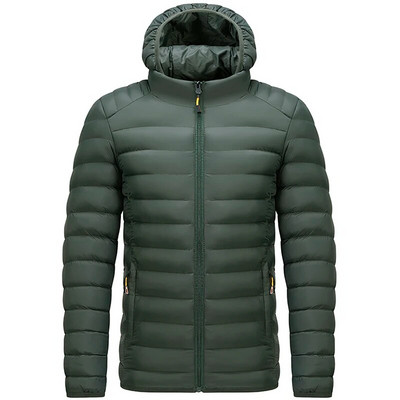 ανδρικό Parka με κουκούλα Ανδρικό μπουφάν Χειμερινό Νέο πουπουλένιο μπουφάν Ζεστό μπουφάν ανδρικό επαγγελματικό παλτό ελεύθερου χρόνου Μονόχρωμο ανδρικό παλτό L-4XL 6258