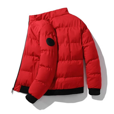 Vyriška medvilninė striukė žiemos striukė 2023 metų naujos tendencijos trumpo stiliaus pastorinta pūkinė striukė