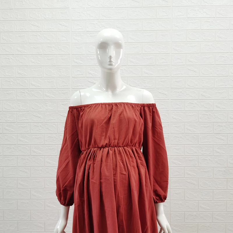 Boho Rust rasedate kleidid fotosessiooniks rasedale naisele puuvillane kleit Bohemian rasedate fotograafia kleit