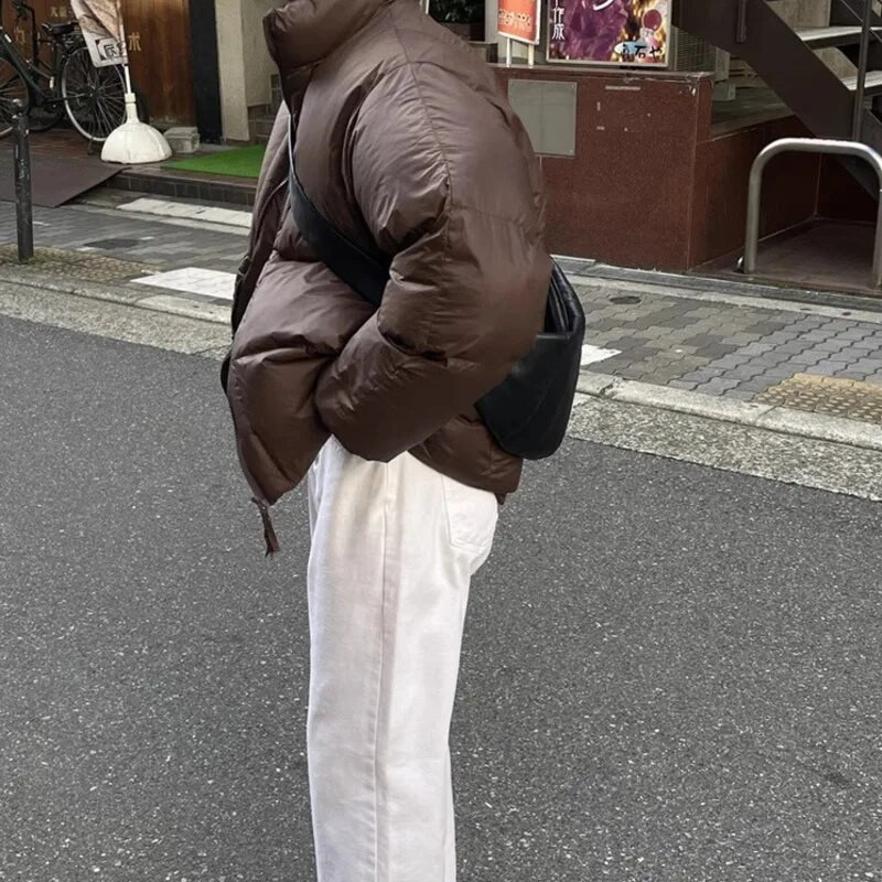 Ανδρικό χειμωνιάτικο μπουφάν Ζεστή μόδα Υπερμεγέθη Παχύ πουπουλένιο μπουφάν Ανδρικά ρούχα Streetwear Κορεατικά φαρδιά χοντρά κοντό παλτό Ανδρικά Parker