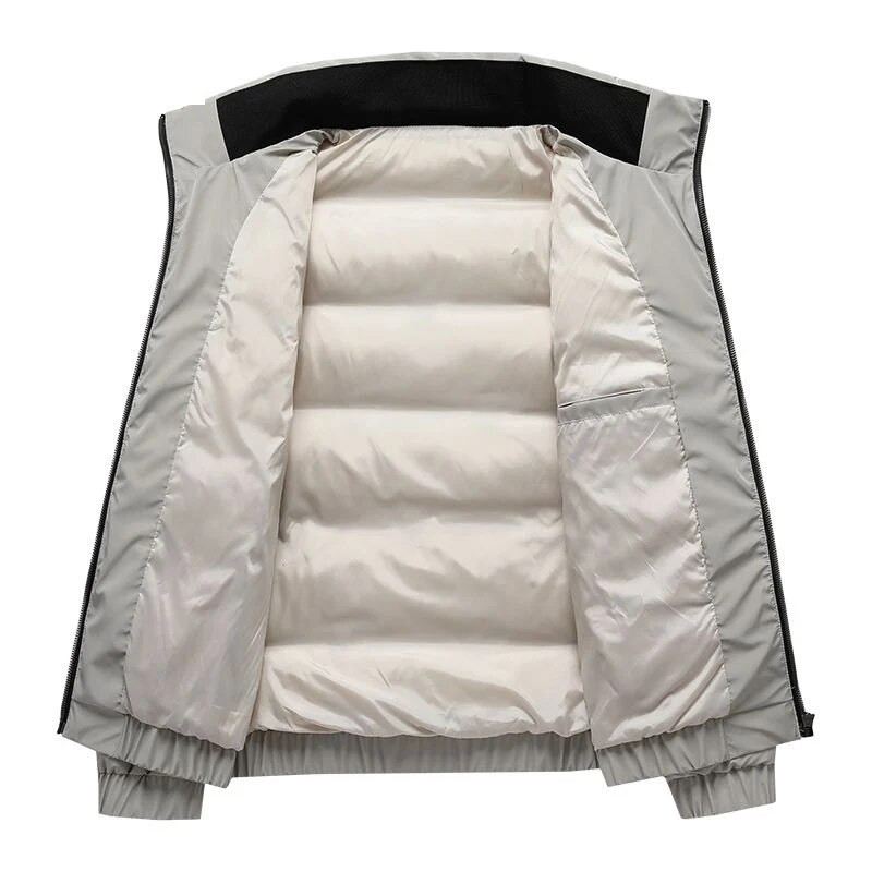 Muški kaput Zimski bijeli pačji paperje Muški hladni kaput za zimu, lagani, velike veličine, kratki, tanki, samostojeći ovratnik, topla nova jakna s donje jakne