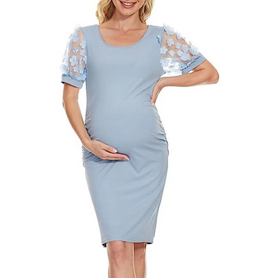 Мрежести рокли за бременни с цветя, фотосесия, сладка бременна фотографска рокля, летни дамски дрехи за 2023 г., костюм за бременни жени