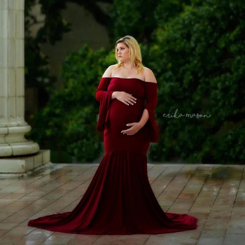 New Style μάξι σκηνικά για φωτογραφία εγκυμοσύνης Φόρεμα εγκυμοσύνης Βαμβακερό φόρεμα εγκυμοσύνης Φανταστική φωτογραφία εγκυμοσύνης Φόρεμα εγκυμοσύνης
