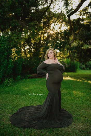 Нов стил реквизит за снимки за бременни макси рокля за бременни Памучна рокля за бременни Ефектна рокля за бременни за бременни за снимки