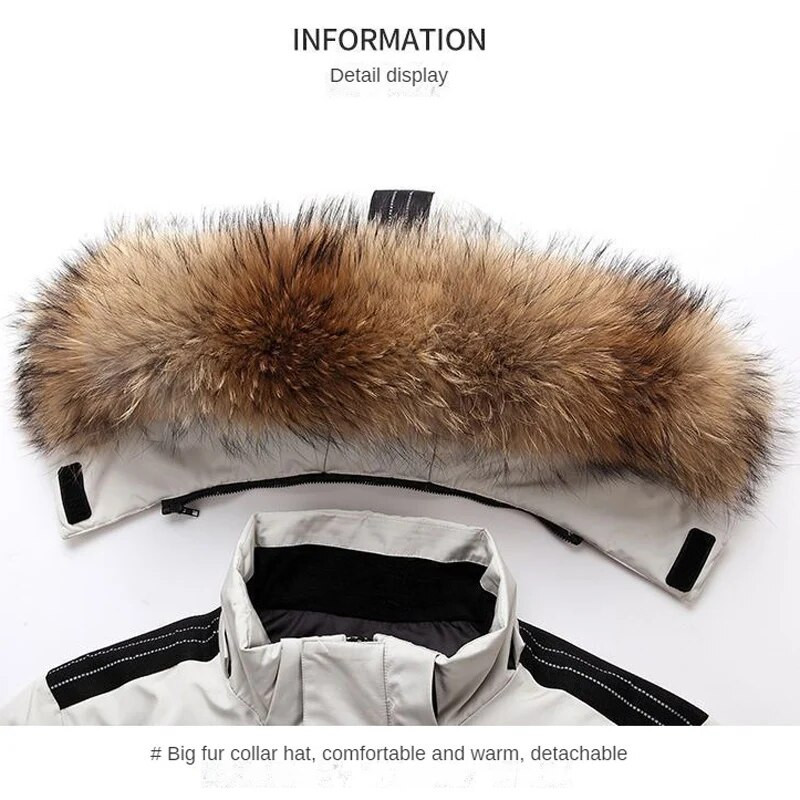 Meeste külma mantlid talveks Tippklassi meeste mantlid Meeste tasuta kohaletoimetamine High Pile White Duck Down Intensification Soojad puffjoped