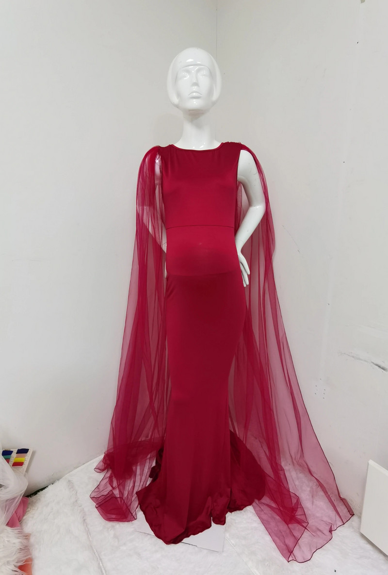 Tüllist rätikust rasedate kleidid fotosessiooniks Seksikas väljamõeldud rasedusaegne maxi kleit Elegence, pikad rasedate naiste fotograafia rekvisiidid 2023