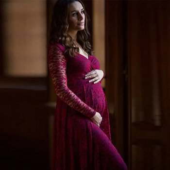 2023 Αντικείμενα φωτογραφίας εγκυμοσύνης Maxi Ρούχα εγκυμοσύνης Δαντελένιο Φόρεμα εγκυμοσύνης Φανταστική φωτογραφία σκοποβολής Καλοκαιρινό φόρεμα εγκυμοσύνης M-3XL