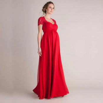 Φορέματα εγκυμοσύνης βραδινού πάρτι για γυναίκες φωτογραφική λήψη Φόρεμα εγκύου Αμάνικο μακρύ και λεπτό χρωματιστό γυναικεία ρούχα εγκυμοσύνης