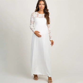Φόρεμα εγκυμοσύνης Καλοκαιρινό Φόρεμα εγκύων Γυναικείο Φόρεμα εγκυμοσύνης Μακρυμάνικο Δαντέλα Φόρεμα εγκυμοσύνης Ρούχα για ρουλεμάν εγκυμοσύνης