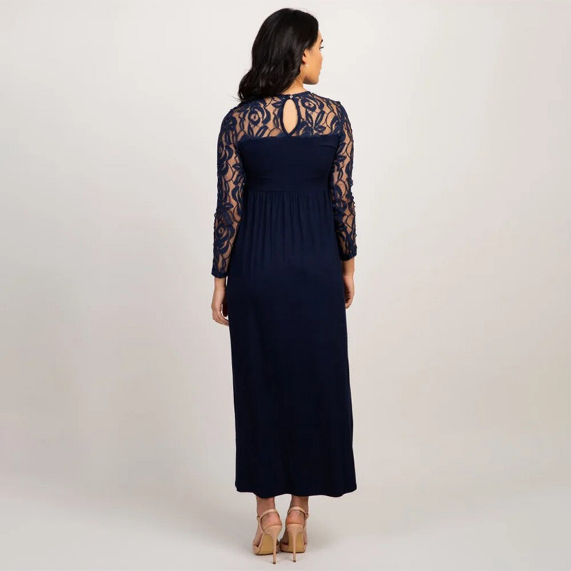 Φόρεμα εγκυμοσύνης Καλοκαιρινό Φόρεμα εγκύων Γυναικείο Φόρεμα εγκυμοσύνης Μακρυμάνικο Δαντέλα Φόρεμα εγκυμοσύνης Ρούχα για ρουλεμάν εγκυμοσύνης