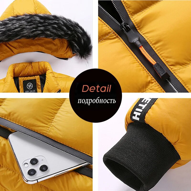 Ανδρικά χειμωνιάτικα μπουφάν παρκά με ζεστή κουκούλα Ανδρικά παλτό παρκά ανδρικά παλτό ανδρικά φθινοπωρινά αποσπώμενα καπέλα Αντρικά παλτό