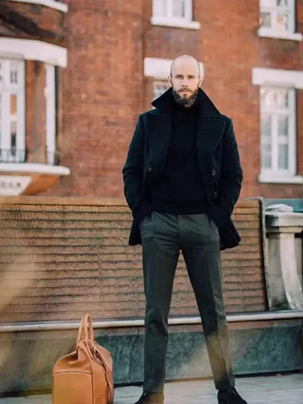 2023 Uus meeste talveülikond jakk riided Briti keskmise pikkusega Pikkade varrukatega villane mix kraavi Fliisiga keep mantel Meeste mantel 39