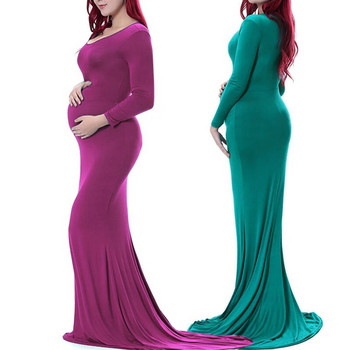 Нови рокли за бременни за фотосесия Еластичност Подпори за фотография за бременни Рокля за бременни Макси рокли Рокля Дрехи за бременни
