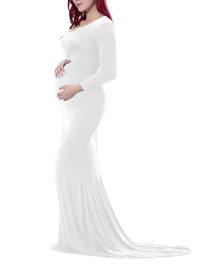 Naujos nėščiosios suknelės fotosesijai Elasticity Nėščiųjų fotografijos rekvizitai Nėščiosioms Suknelė Maxi Suknelės Suknelė Nėščiųjų Drabužiai