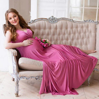 Γυναικείο σέξι φόρεμα εγκυμοσύνης Φωτογραφία εγκύων φωτογραφιών στηρίγματα αμάνικα φορέματα δαντέλα νοσηλευτικό μακρύ φόρεμα ελεύθερου χρόνου