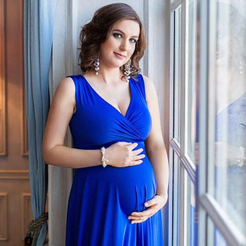 Naiste seksikas rasedaksleit fotograafia rasedate fotograafia rekvisiidid varrukateta kleidid pits imetav pikk kleit vaba aja kleit