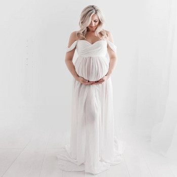 2023 Секси рокли за бременни за фотосесия Шифонена рокля за бременни Реквизит за фотография Макси рокля Рокля за бременни жени Дрехи