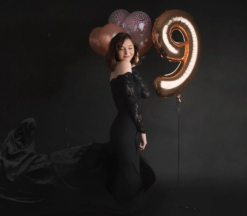 Elegantiškos ilgos nėščiosios suknelės fotosesijai Nėščiųjų fotografijai nėriniuota Maxi suknelė nėščiosioms Drabužiai Nėščiųjų suknelė