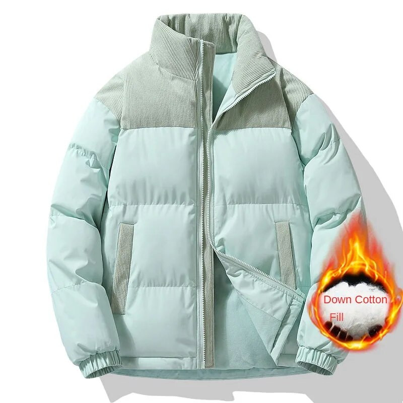 Uued puuvillased talvejoped meestele ja naistele Kerge polsterdatud sametist paksendatud ja soojad Moncleri hanesulgedest polsterdatud jakid