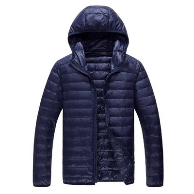 Νέο ζεστό ανδρικό ανοιχτό τζάκετ ανδρικό παλτό με κουκούλα Κοντό ελαφρύ νεανικό λεπτή εφαρμογή Μπουφάν με επένδυση Μαύρο