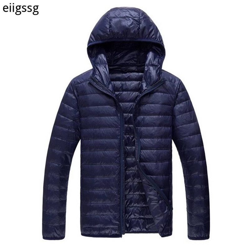 Νέο ζεστό ανδρικό ανοιχτό τζάκετ ανδρικό παλτό με κουκούλα Κοντό ελαφρύ νεανικό λεπτή εφαρμογή Μπουφάν με επένδυση Μαύρο