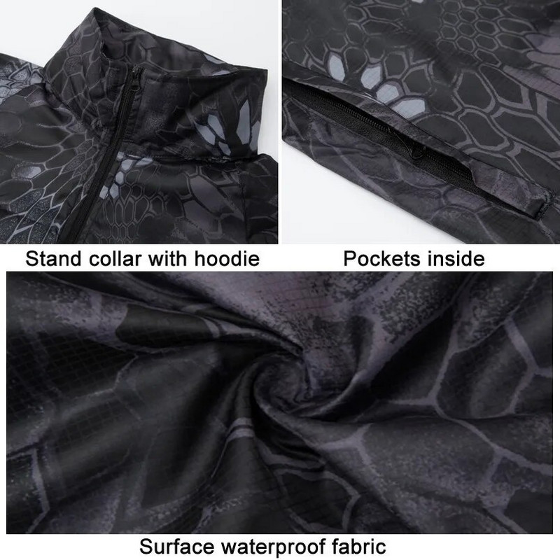 Ελαφρύ μπουφάν παραλλαγής ανδρικού στρατού Navy Seal Στρατιωτικό τακτικό αδιάβροχο αδιάβροχο αντιανεμικό δερμάτινο μπουφάν