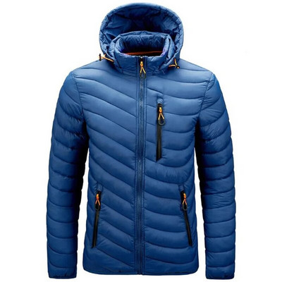 Ανδρικό χειμωνιάτικο παλτό Αντιανεμικό με κουκούλα Ζεστό μπουφάν Undefined outwear Ελαφρύ φορητό casual fashion ρούχα Veste Homme