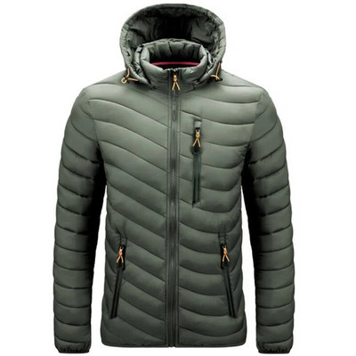 Ανδρικό χειμωνιάτικο παλτό Αντιανεμικό με κουκούλα Ζεστό μπουφάν Undefined outwear Ελαφρύ φορητό casual fashion ρούχα Veste Homme