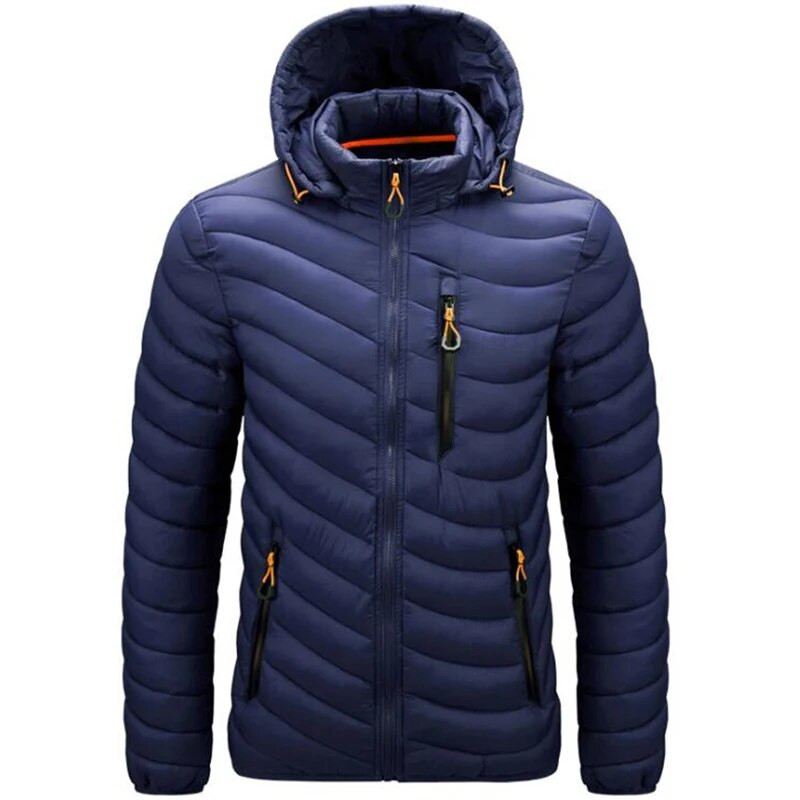 Ανδρικό χειμωνιάτικο παλτό Αντιανεμικό με κουκούλα Ζεστό μπουφάν Undefined outwear Ελαφρύ φορητό casual fashion ρούχα Veste Homme