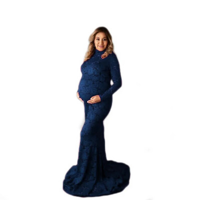 Raseduskleit Rasedate fotograafia rekvisiidid Valge pits Seksikas Maxi Kleit Elegantne Raseduse Fotosessioon Naiste Raseduse Pitskleit