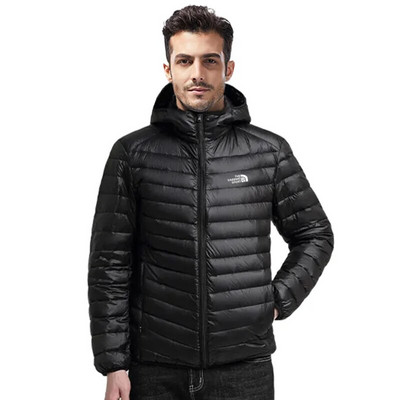 Ανδρικό βάρος 260-450g Ελαφρύ συσκευασμένο μπουφάν λευκό παλτό με πούπουλα πάπιας Outdoor Sport Casual outwear χειμώνα και φθινόπωρο